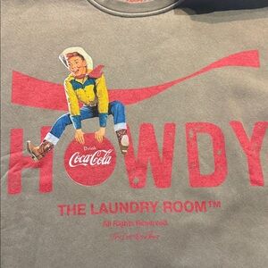 The Laundry Room Tan Crewneck Sweatshirt with Howdy Graphic on front